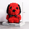 Teddy Rose Dog Artificial Flower Decoration (Red)