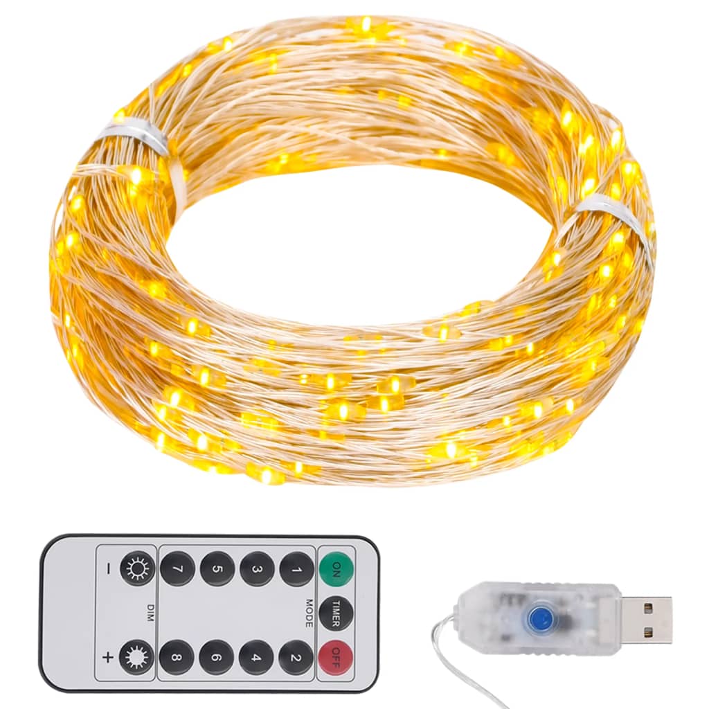 NNEVL LED String with 150 LEDs Warm White 15 m