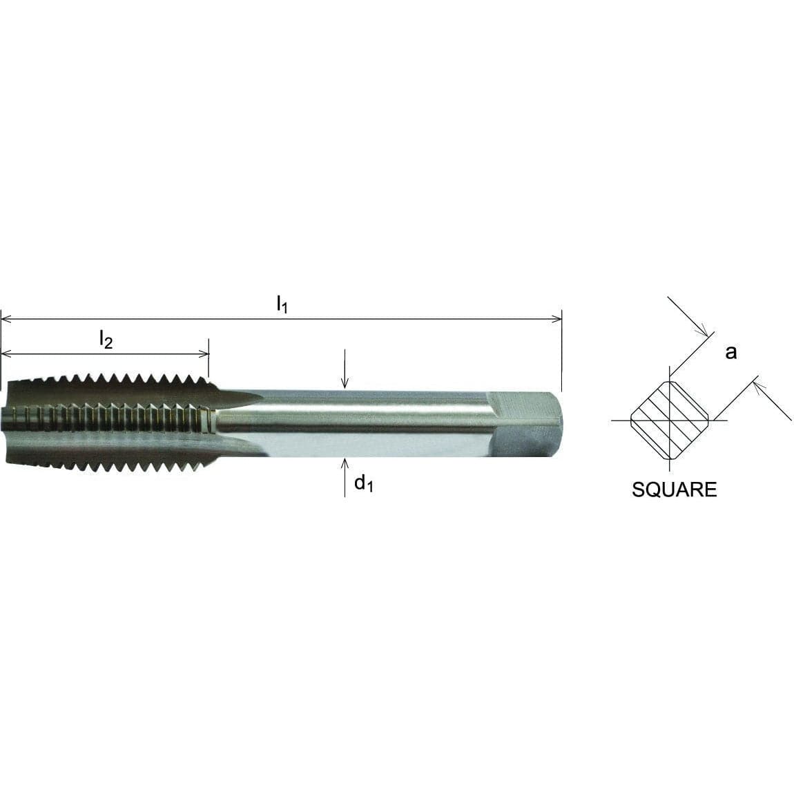 Somta Series 541 - HSS Straight Flute Short Hand Taper (First Tap) UNC 7/8" x 9 TPI